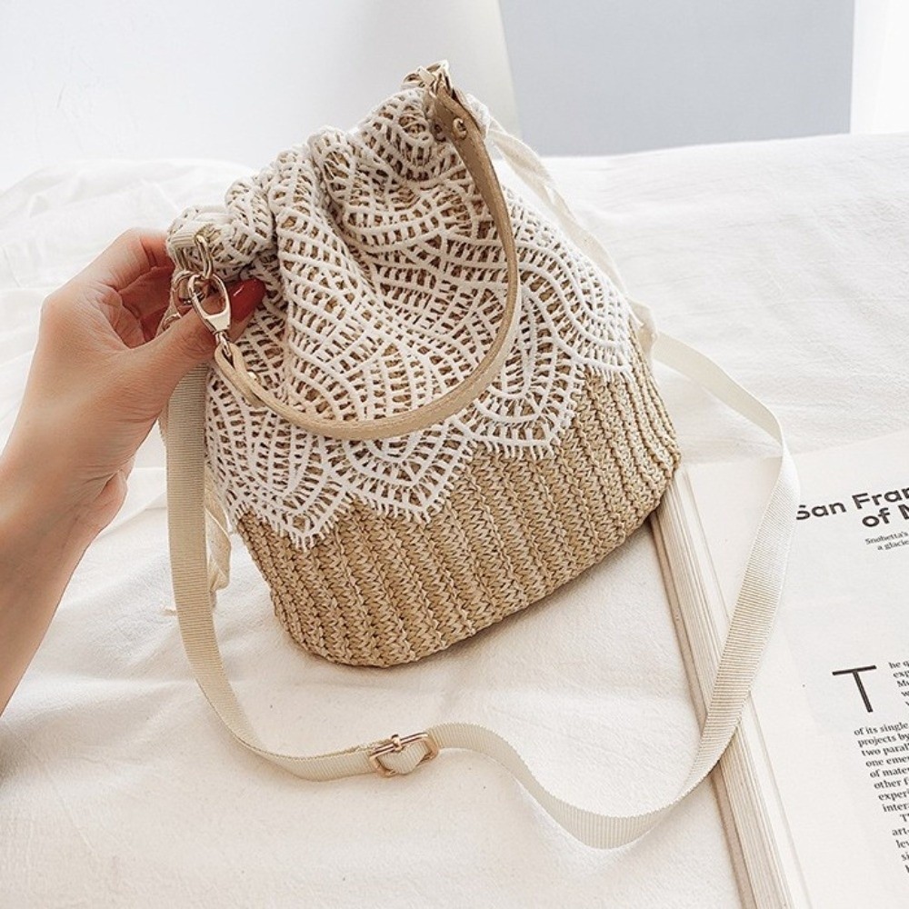 Portable Lace Straw Shoulder B - Tote Bag Beach 리뷰 및 가격